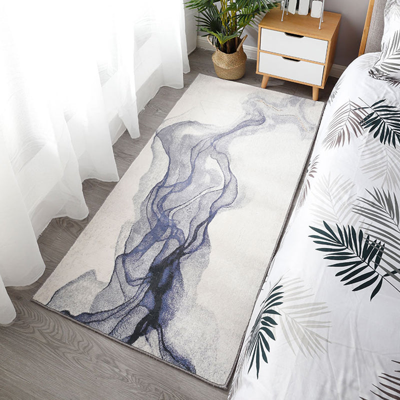 Chinoiserie Bedroom Rug Multi Colored Flower Blossom Carpet Polyester Machine Washable Anti-Slip Pet-Friendly Rug Beige Clearhalo 'Area Rug' 'Rug' 2256733