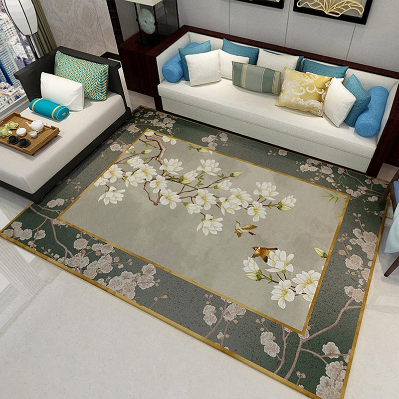 Multi Color Landscape Printed Rug Synthetics Asian Rug Machine Washable Anti-Slip Backing Pet-Friendly Rug for Room Grey Clearhalo 'Area Rug' 'Rug' 2256751