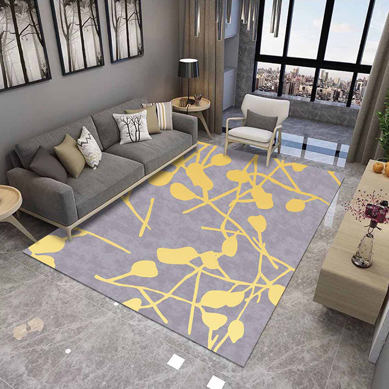 Chinese Printed Indoor Rug Multicolor Synthetics Carpet Stain Resistant Pet-Friendly Anti-Slip Rug for Living Room Yellow Clearhalo 'Area Rug' 'Rug' 2256965