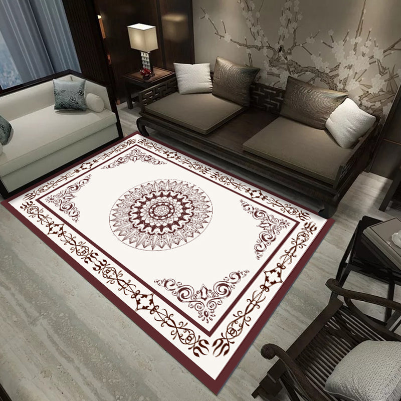 Chinese Printed Indoor Rug Multicolor Synthetics Carpet Stain Resistant Pet-Friendly Anti-Slip Rug for Living Room Coffee Clearhalo 'Area Rug' 'Rug' 2256974