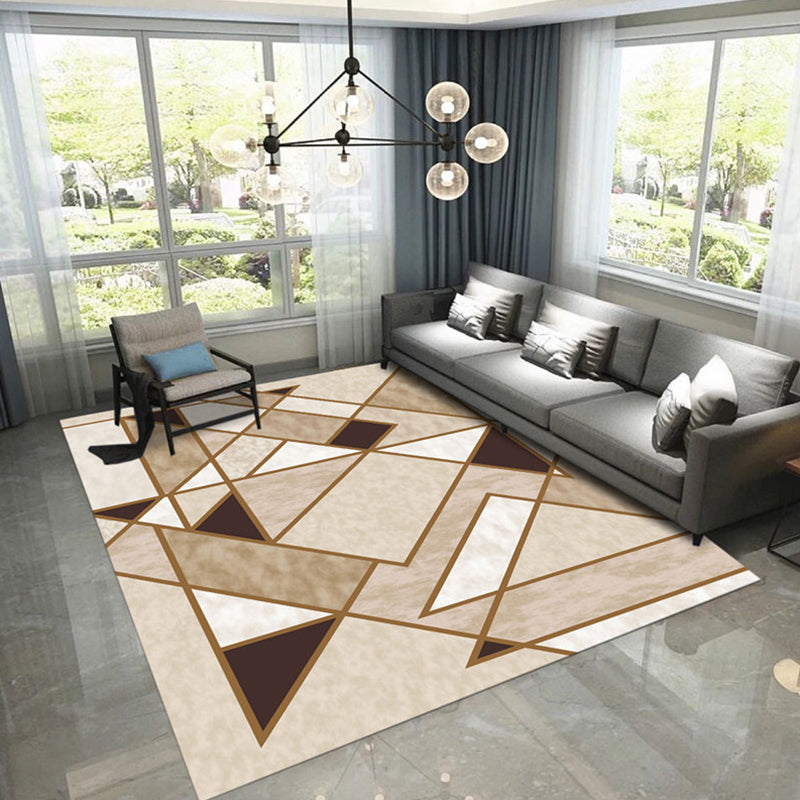 Chinese Printed Indoor Rug Multicolor Synthetics Carpet Stain Resistant Pet-Friendly Anti-Slip Rug for Living Room Camel Clearhalo 'Area Rug' 'Rug' 2256975