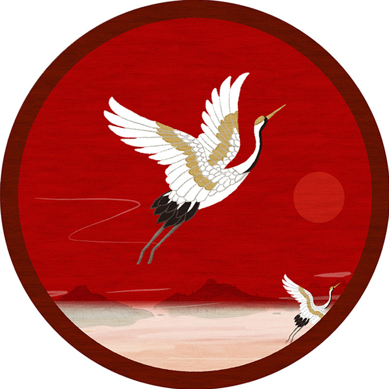 Multi-Colored Halcyon Rug Synthetics Chinese Style Carpet Machine Wash Non-Slip Pet-Friendly Rug for Living Room Red Clearhalo 'Area Rug' 'Rug' 2257071