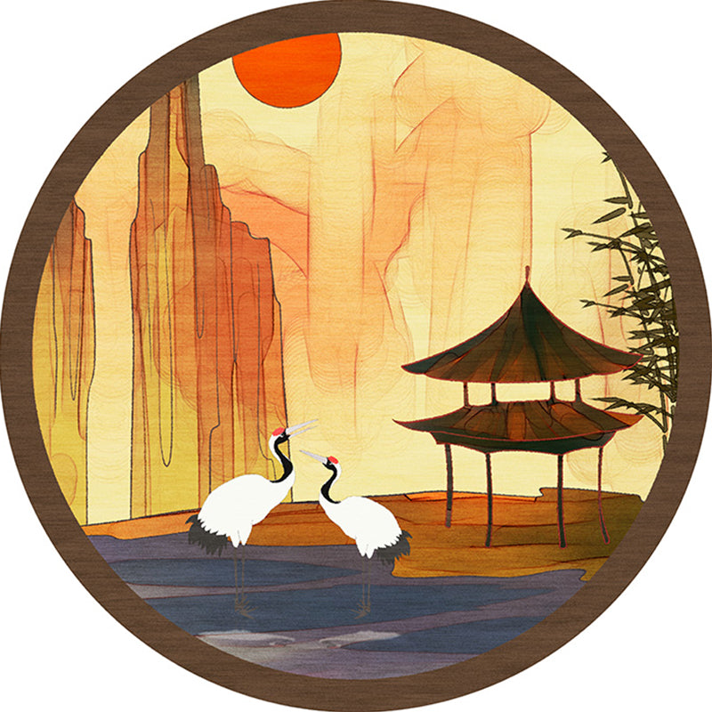 Multi-Colored Halcyon Rug Synthetics Chinese Style Carpet Machine Wash Non-Slip Pet-Friendly Rug for Living Room Yellow Clearhalo 'Area Rug' 'Rug' 2257072