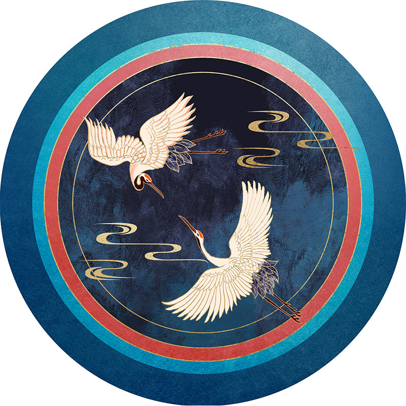 Classical Chinese Rug Multi-Color Print Rug Stain Resistant Non-Slip Machine Wash Rug for Sitting Room Blue Clearhalo 'Area Rug' 'Rug' 2257086