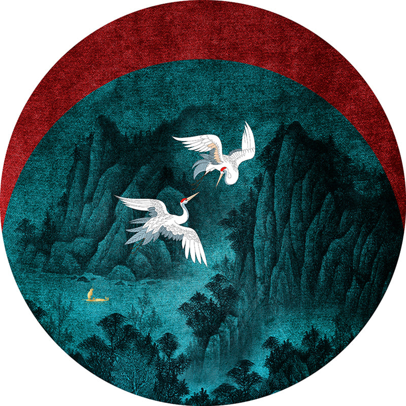 Classical Chinese Rug Multi-Color Print Rug Stain Resistant Non-Slip Machine Wash Rug for Sitting Room Dark Green Clearhalo 'Area Rug' 'Rug' 2257091