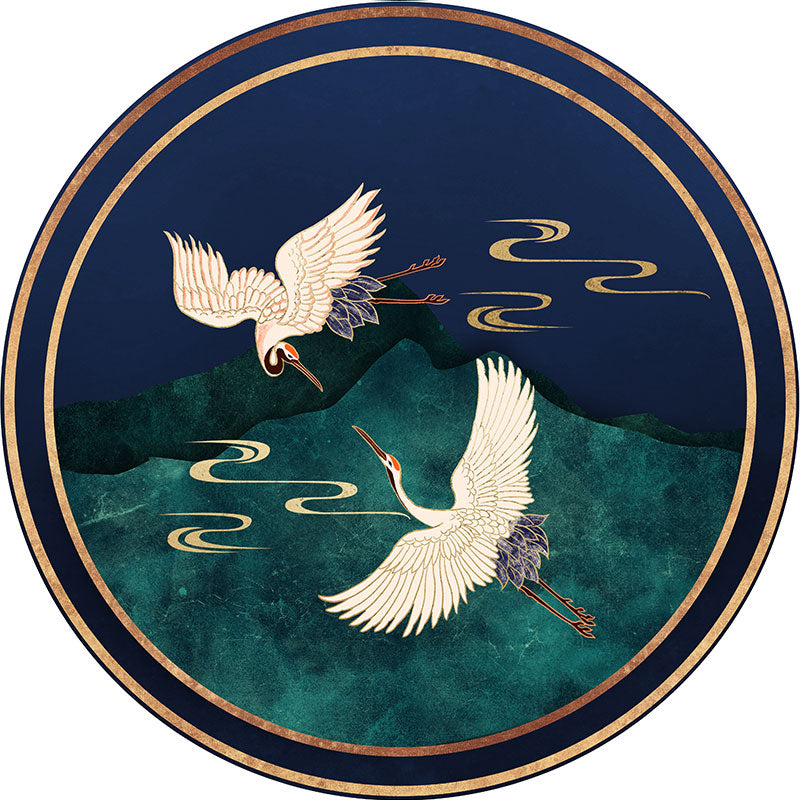 Classical Chinese Rug Multi-Color Print Rug Stain Resistant Non-Slip Machine Wash Rug for Sitting Room Dark Blue Clearhalo 'Area Rug' 'Rug' 2257097