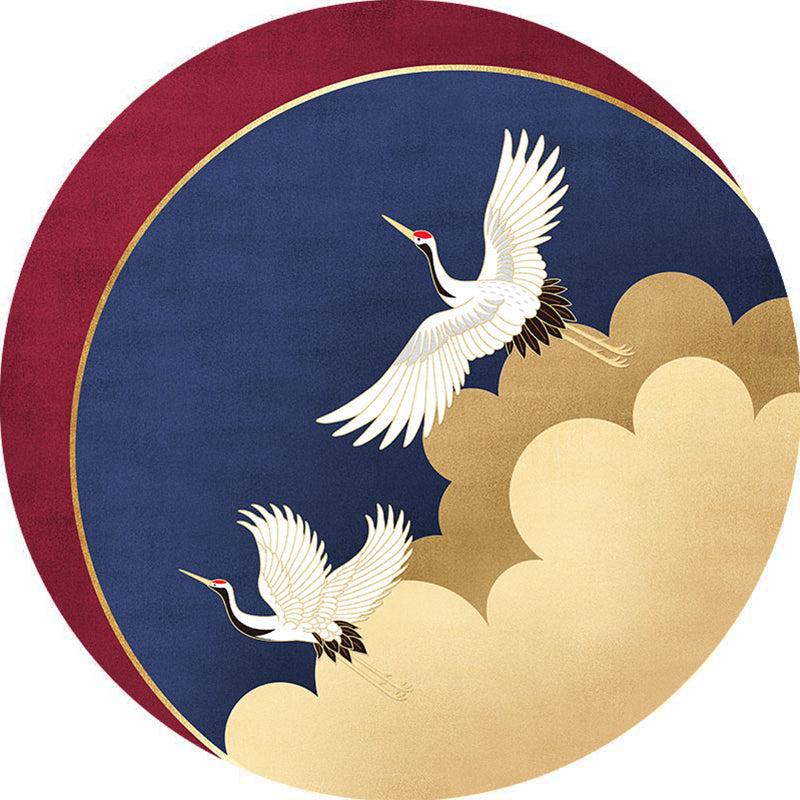 Chinoiserie Animal Rug Multicolor Polypropylene Area Carpet Stain Resistant Non-Slip Washable Rug for Home Yellow Clearhalo 'Area Rug' 'Rug' 2257102