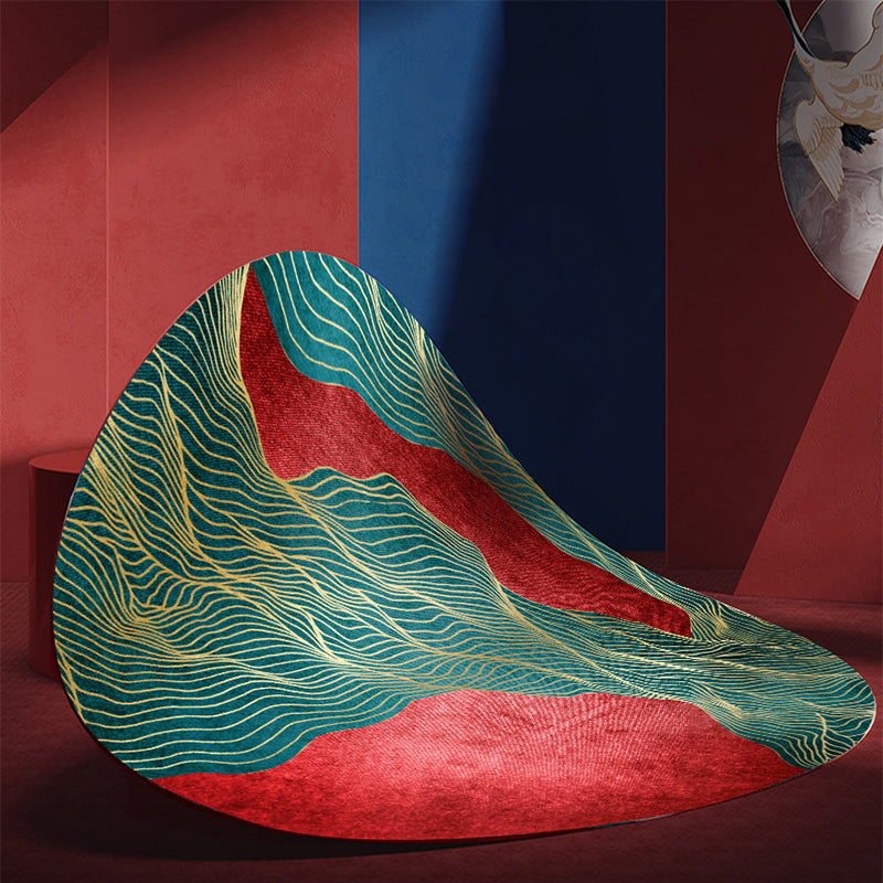 Chinese Drawing Room Rug Multi Color Print Rug Synthetics Machine Washable Anti-Slip Backing Stain Resistant Rug Clearhalo 'Area Rug' 'Rug' 2257116