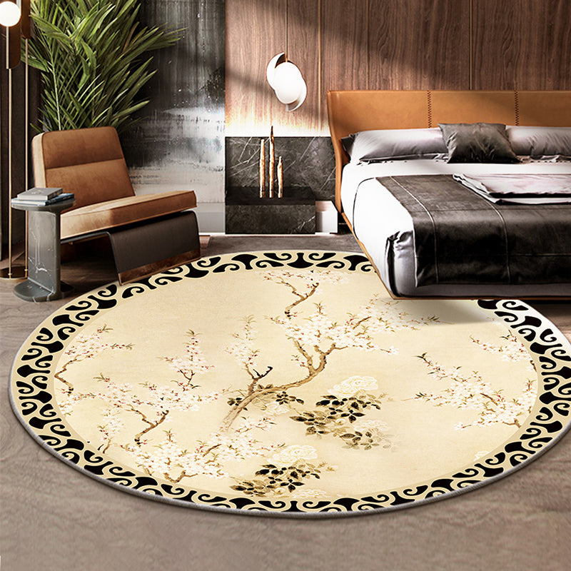 Classical Flower and Bird Rug Multicolor Chinese Rug Synthetics Anti-Slip Backing Stain Resistant Rug for Deco Camel Clearhalo 'Area Rug' 'Rug' 2257181