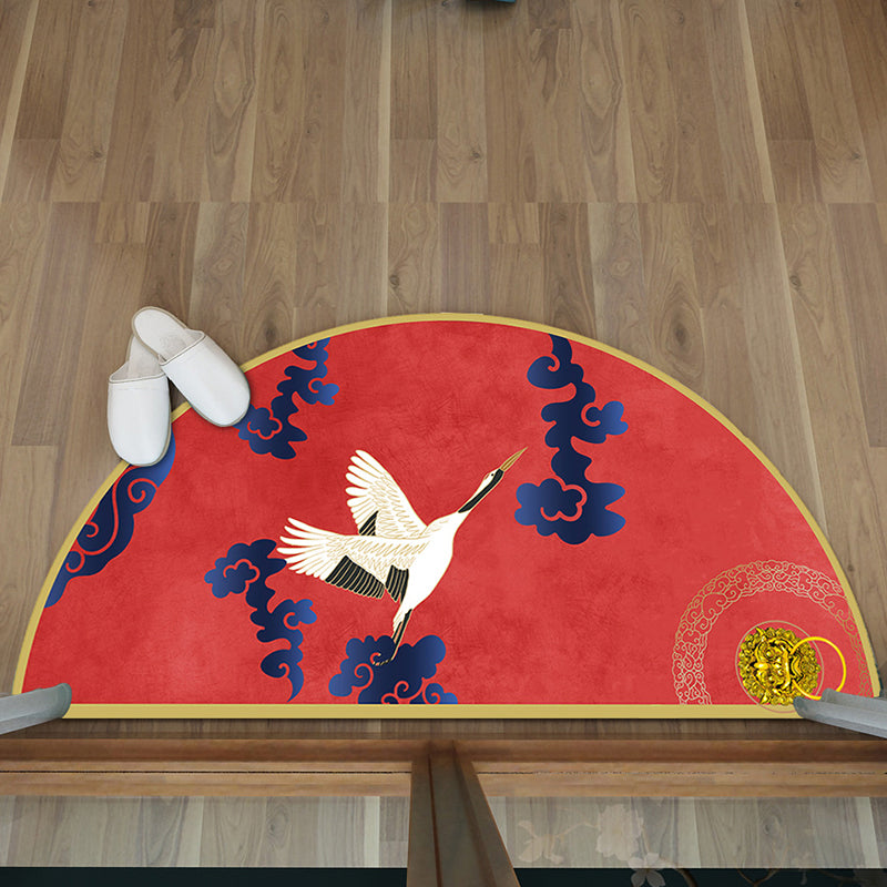 Multi-Color Asia Rug Synthetics Freehand Print Carpet Machine Washable Pet-Friendly Non-Slip Backing Rug for Door Peach Clearhalo 'Area Rug' 'Rug' 2257399