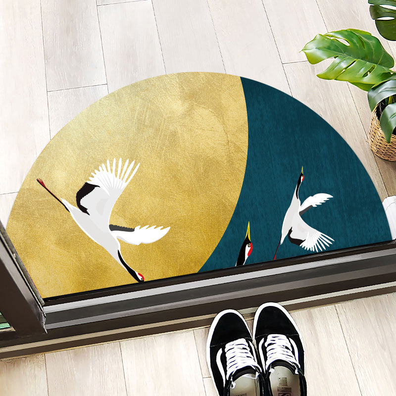 Multi-Color Asia Rug Synthetics Freehand Print Carpet Machine Washable Pet-Friendly Non-Slip Backing Rug for Door Yellow Clearhalo 'Area Rug' 'Rug' 2257401