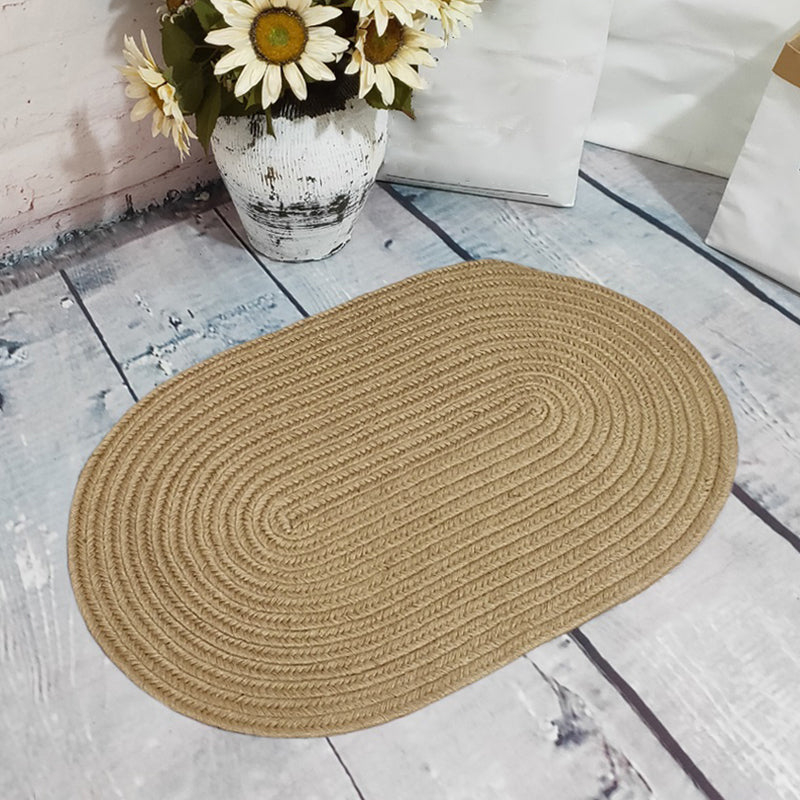 Multi Colored Plain Rug Jute Rustic Rug Environmental Pet Friendly Washable Rug for Bedroom Wood 1'8" x 2'7" Clearhalo 'Area Rug' 'Rug' 2257533