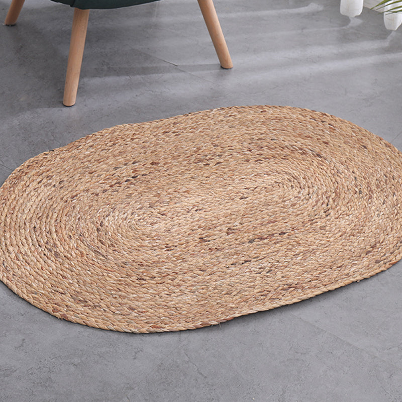 Rustic Solid Color Rug Multi Color Sisal Weaving Carpet Pet Friendly Easy Care Rug for Drawing Room Brown 2'4" x 3'3" Clearhalo 'Area Rug' 'Rug' 2257538