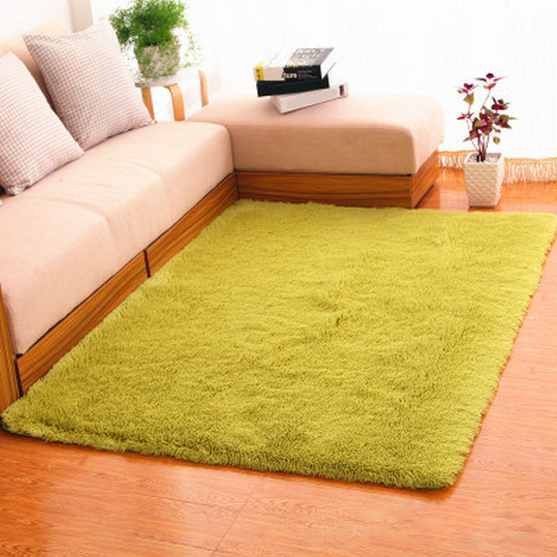 Rug Casual Plain Rug Faux Wool Stain Resistant Non-Slip Backing Pet Friendly Rug