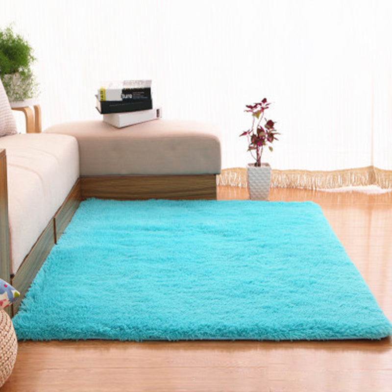 Rug Casual Plain Rug Faux Wool Stain Resistant Non-Slip Backing Pet Friendly Rug