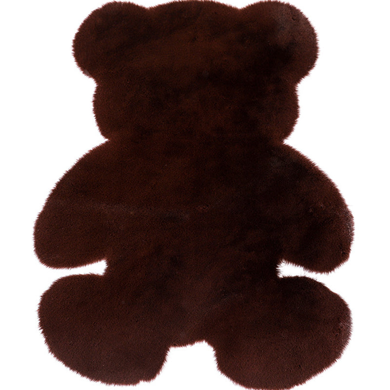 Bear Shaped Plain Rug Multicolor Cartoon Rug Artificial Wool Easy Care Rug for Kids Bedroom Coffee Clearhalo 'Area Rug' 'Casual' 'Rugs' Rug' 2257852