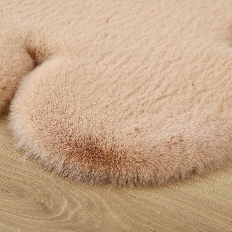 Bear Shaped Plain Rug Multicolor Cartoon Rug Artificial Wool Easy Care Rug for Kids Bedroom Clearhalo 'Area Rug' 'Casual' 'Rugs' Rug' 2257854