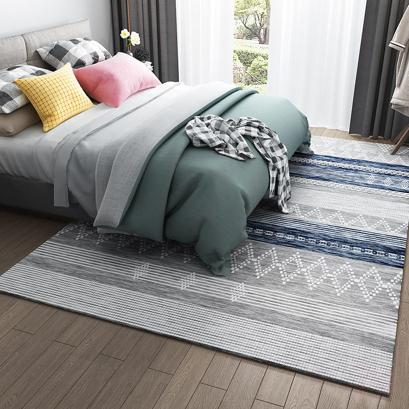 Primitive Tribal Rug Multicolor Geometry Carpet Anti-Slip Backing Washable Stain Resistant Area Rug for Bedroom Gray Blue Clearhalo 'Area Rug' 'Rugs' 'Southwestern' Rug' 2257968