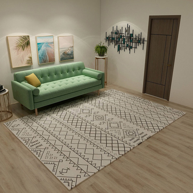 Western Tribal Print Rug Multi Color Synthetics Carpet Machine Washable Non-Slip Backing Stain Resistant Rug for Sitting Room Beige Clearhalo 'Area Rug' 'Rugs' 'Southwestern' Rug' 2262484