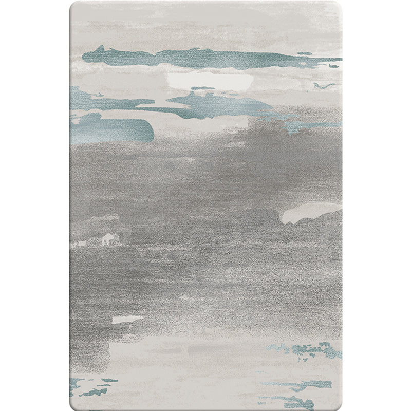 Simple Industrial Style Rug Multi Color Abstract Rug Pet Friendly Machine Washable Non-Slip Backing Rug for Great Room Gray-Blue Clearhalo 'Area Rug' 'Rug' 2262735