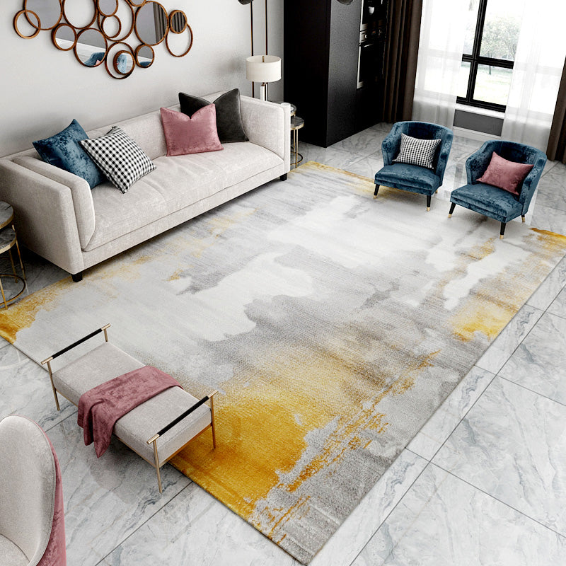 Old Rusty Print Rug Multi Colored Industrial Carpet Polyester Anti-Slip Backing Washable Stain Resistant Rug for Home Gray-Yellow Clearhalo 'Area Rug' 'Rug' 2262748