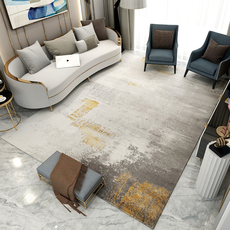 Old Rusty Print Rug Multi Colored Industrial Carpet Polyester Anti-Slip Backing Washable Stain Resistant Rug for Home Yellow-Brown Clearhalo 'Area Rug' 'Rug' 2262749