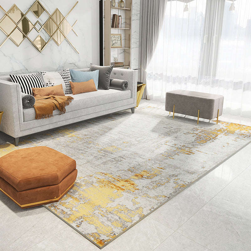 Multi Color Home Rug Industrial Rustic Effect Glitter Rug Synthetics Anti-Slip Backing Machine Washable Pet Friendly Rug Light Yellow Clearhalo 'Area Rug' 'Rug' 2262777