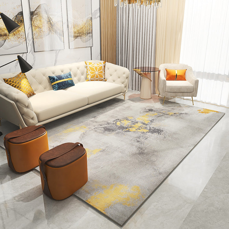 Multi Color Home Rug Industrial Rustic Effect Glitter Rug Synthetics Anti-Slip Backing Machine Washable Pet Friendly Rug Khaki Clearhalo 'Area Rug' 'Rug' 2262781