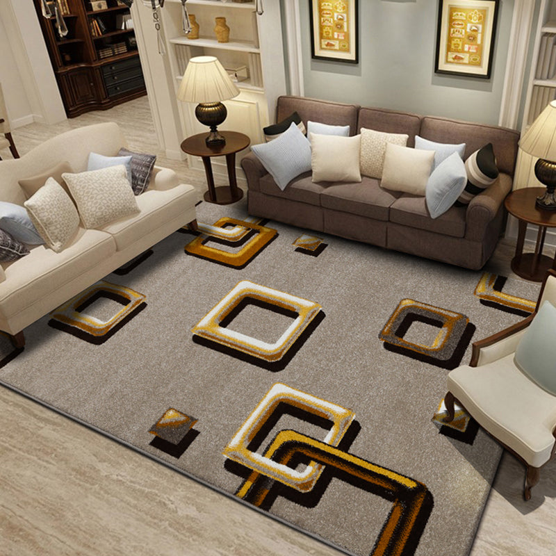 Industrial Print Rug Multi-Colored Polypropylene Area Carpet Non-Slip Pet Friendly Machine Washable Rug for Great Room Dark Brown Clearhalo 'Area Rug' 'Rug' 2262783