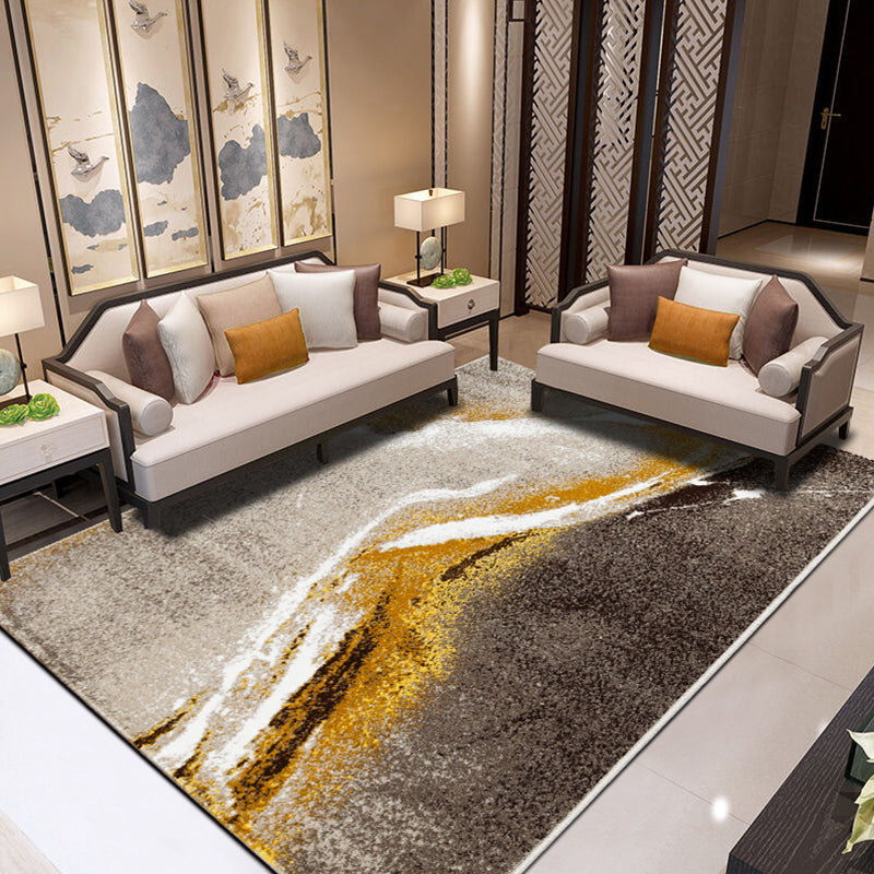 Industrial Print Rug Multi-Colored Polypropylene Area Carpet Non-Slip Pet Friendly Machine Washable Rug for Great Room Brown Clearhalo 'Area Rug' 'Rug' 2262784