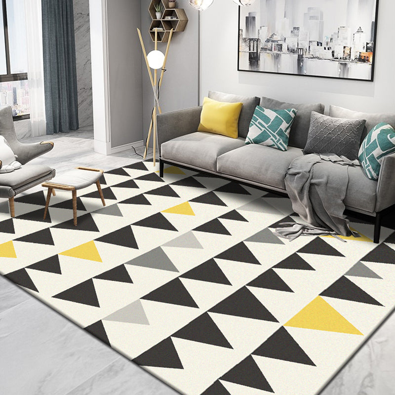 Industrial Print Rug Multi-Colored Polypropylene Area Carpet Non-Slip Pet Friendly Machine Washable Rug for Great Room Black Clearhalo 'Area Rug' 'Rug' 2262790