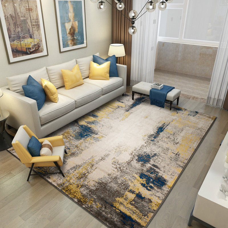 Industrial Print Rug Multi-Colored Polypropylene Area Carpet Non-Slip Pet Friendly Machine Washable Rug for Great Room Light Brown Clearhalo 'Area Rug' 'Rug' 2262794