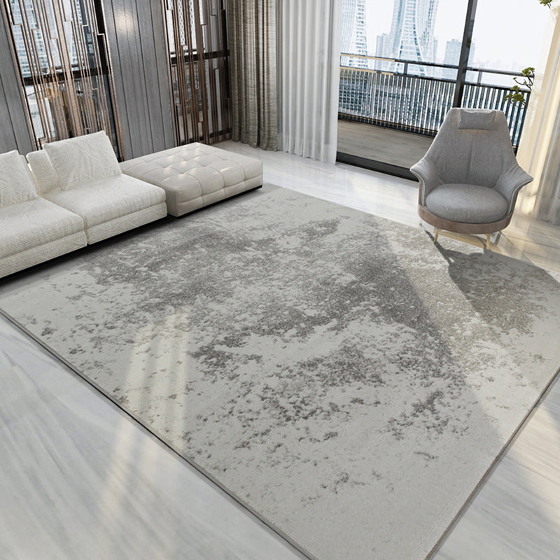 Minimalist Heathered Rug Grey Industrial Rug Polyester Anti-Slip Backing Pet Friendly Washable Rug for Living Room Smoke Gray Clearhalo 'Area Rug' 'Rug' 2262802