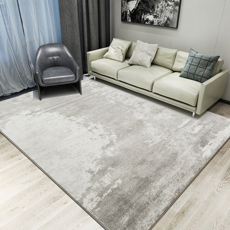 Minimalist Heathered Rug Grey Industrial Rug Polyester Anti-Slip Backing Pet Friendly Washable Rug for Living Room Cream Gray Clearhalo 'Area Rug' 'Rug' 2262807