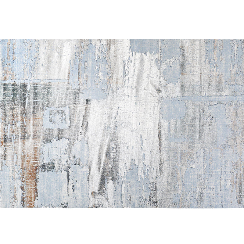 Chic Multicolor Steampunk Rug Synthetics Rustic Surface Look Rug Stain Resistant Non-Slip Washable Rug for Room Light Blue-White Clearhalo 'Area Rug' 'Rug' 2262814