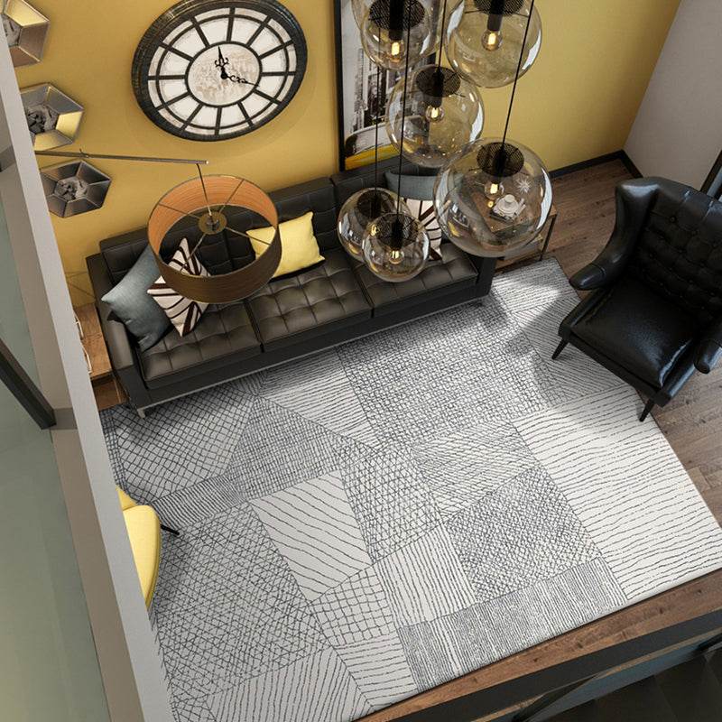Cyberpunk Rusty Look Area Rug Multi Color Polypropylene Rug Anti-Slip Stain Resistant Machine Washable Rug for Guest Room Gray-White Clearhalo 'Area Rug' 'Rug' 2262838