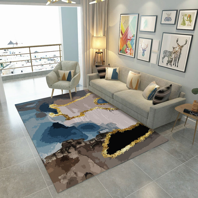Punky Industrial Area Rug Multi Color Graffiti Abstract Rug Non-Slip Pet Friendly Stain Resistant Rug for Room Brown Clearhalo 'Area Rug' 'Rug' 2263057
