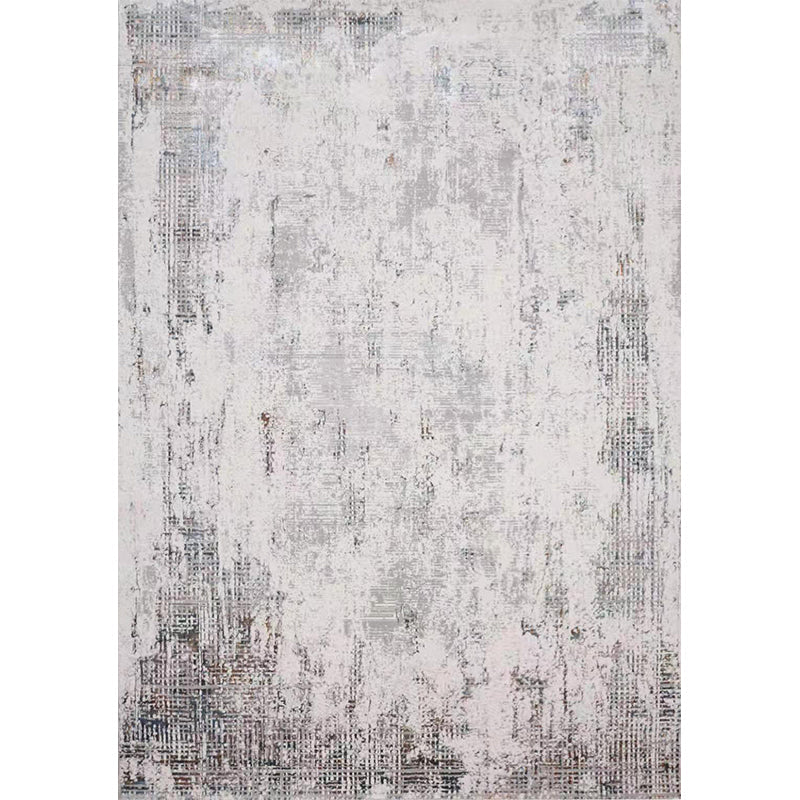 Steampunk Aged Metal Look Rug Multi-Color Polyester Rug Machine Washable Non-Slip Stain Resistant Rug for Living Room Dark Gray-White Clearhalo 'Area Rug' 'Rug' 2263100