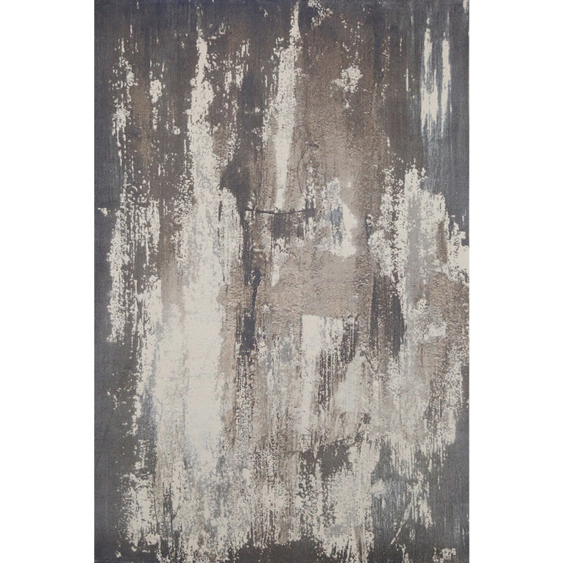 Old Multicolor Rusted Rug Polyester Steampunk Rug Machine Washable Anti-Slip Backing Pet Friendly Rug for Home Dark Gray Clearhalo 'Area Rug' 'Rug' 2263147