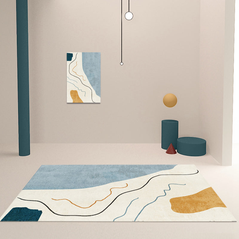 Nordic Interior Area Rug Multicolor Colorblock Abstract Print Rug Polyester Stain Resistant Anti-Slip Backing Machine Washable Rug Blue Clearhalo 'Area Rug' 'Rug' 2266577