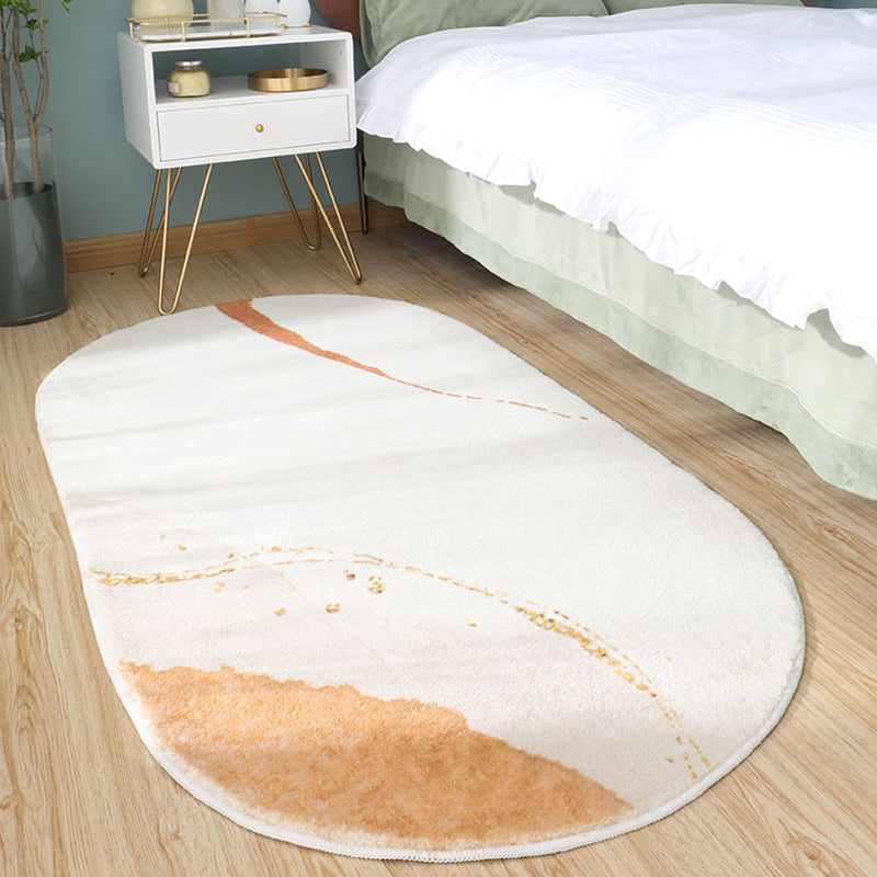 Minimalism Girls Bedside Rug Multi Color Colorblock Carpet Polyester Anti-Slip Backing Machine Washable Pet Friendly Rug Yellow-Red Clearhalo 'Area Rug' 'Rug' 2266694