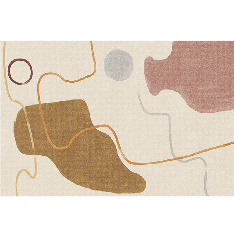 Original Design Scandinavian Style Rug Multicolor Abstract Colorblock Rug Washable Non-Slip Stain Resistant Rug for Room Beige Clearhalo 'Area Rug' 'Rug' 2266715