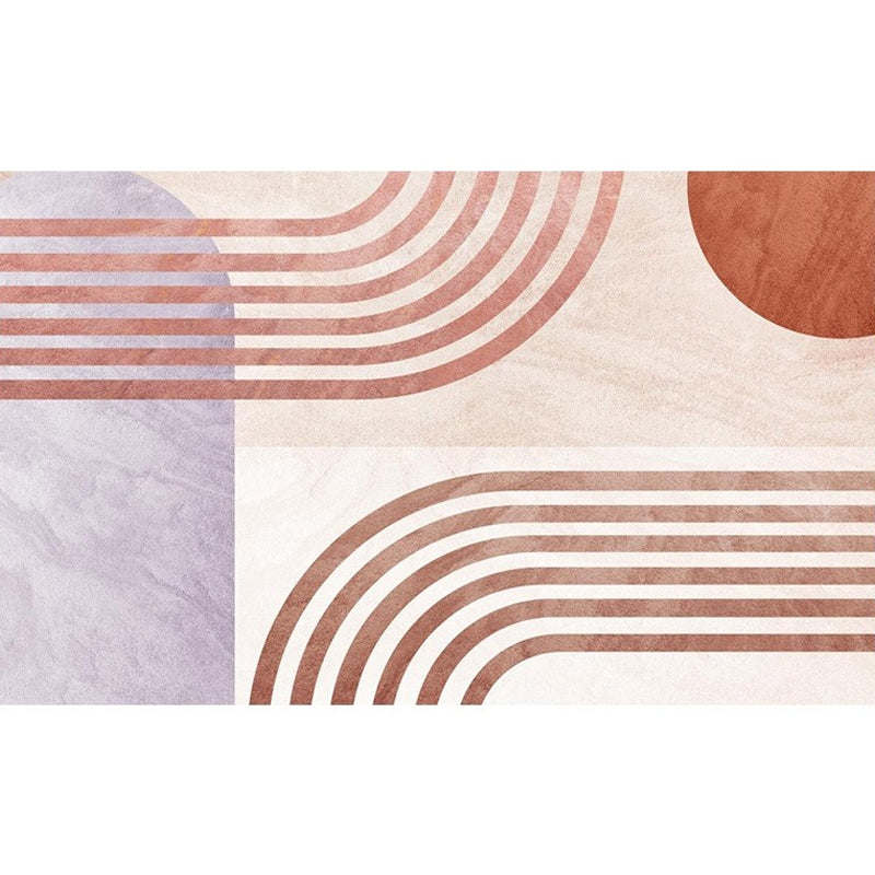 Modern Morandi Colorblock Printed Rug Multi-Color Polypropylene Carpet Machine Washable Non-Slip Stain Resistant Rug for Guest Room Purple-Pink Clearhalo 'Area Rug' 'Rug' 2266795