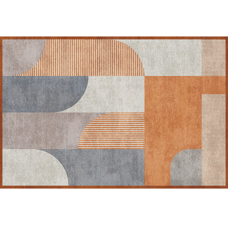 Classic Colorblock Geometric Rug Multi-Color Modern Area Rug Polyester Non-Slip Stain Resistant Machine Washable Rug for Room Yellow-Red Clearhalo 'Area Rug' 'Rug' 2266863
