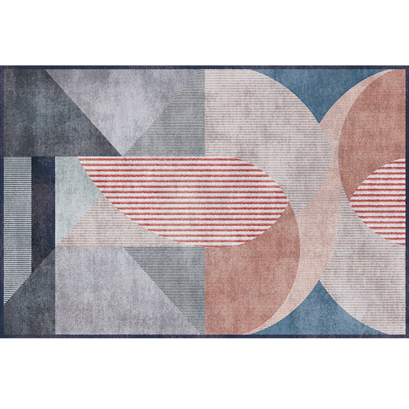 Classic Colorblock Geometric Rug Multi-Color Modern Area Rug Polyester Non-Slip Stain Resistant Machine Washable Rug for Room Pink Clearhalo 'Area Rug' 'Rug' 2266868