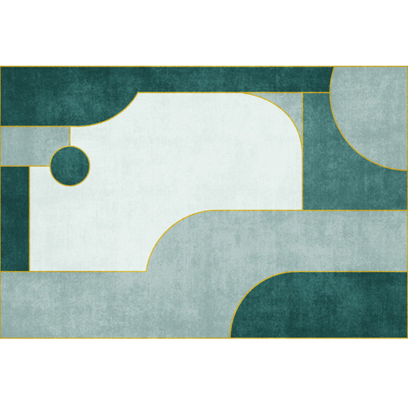 Simplicity Colorblock Art Print Rug Multi Color Synthetics Carpet Non-Slip Backing Washable Pet Friendly Rug for Great Room Green Clearhalo 'Area Rug' 'Rug' 2266870