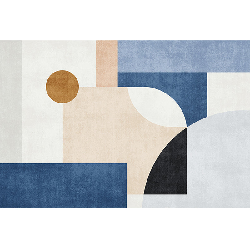 Simplicity Colorblock Art Print Rug Multi Color Synthetics Carpet Non-Slip Backing Washable Pet Friendly Rug for Great Room Light Blue Clearhalo 'Area Rug' 'Rug' 2266872