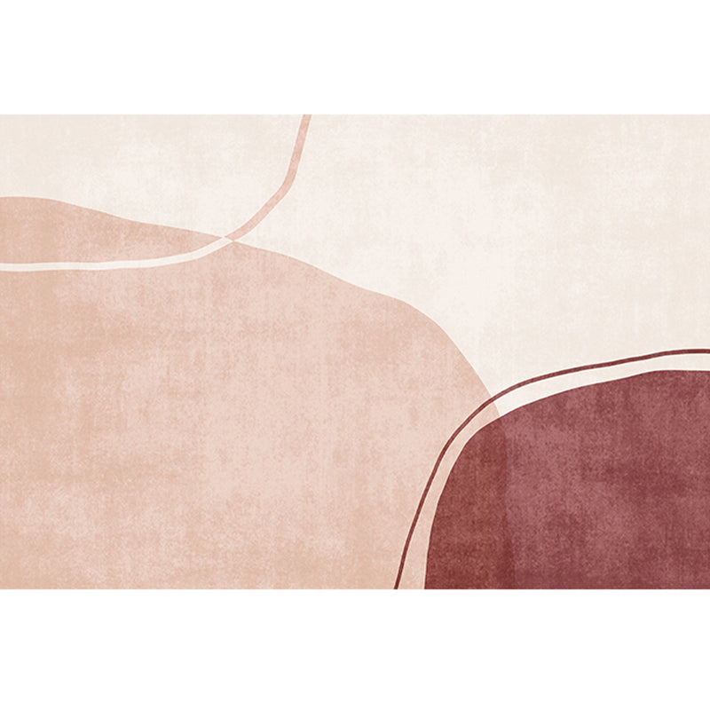 Simplicity Colorblock Art Print Rug Multi Color Synthetics Carpet Non-Slip Backing Washable Pet Friendly Rug for Great Room Dark Red Clearhalo 'Area Rug' 'Rug' 2266882