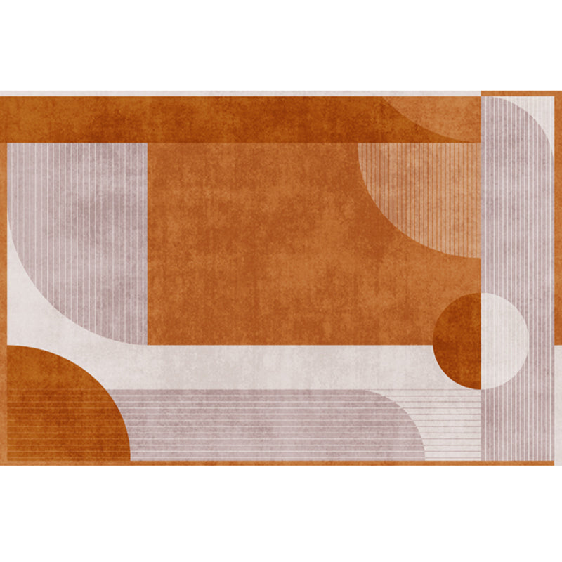 Simplicity Colorblock Art Print Rug Multi Color Synthetics Carpet Non-Slip Backing Washable Pet Friendly Rug for Great Room Yellow-Brown Clearhalo 'Area Rug' 'Rug' 2266887