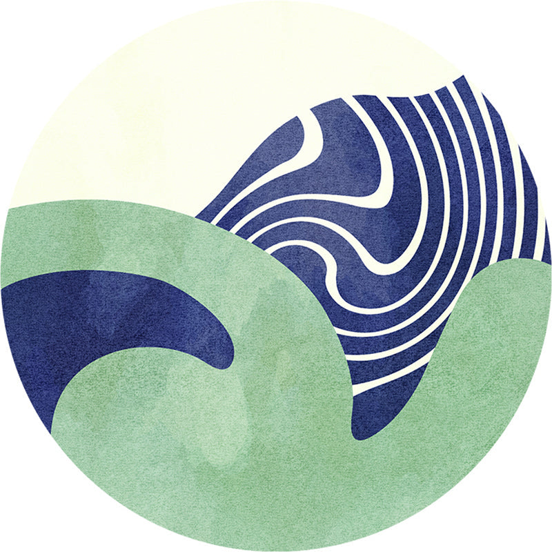 Esthetics Color Block Printed Rug Multicolor Nordic Area Carpet Synthetics Washable Non-Slip Backing Pet Friendly Rug for Home Green Clearhalo 'Area Rug' 'Rug' 2267091